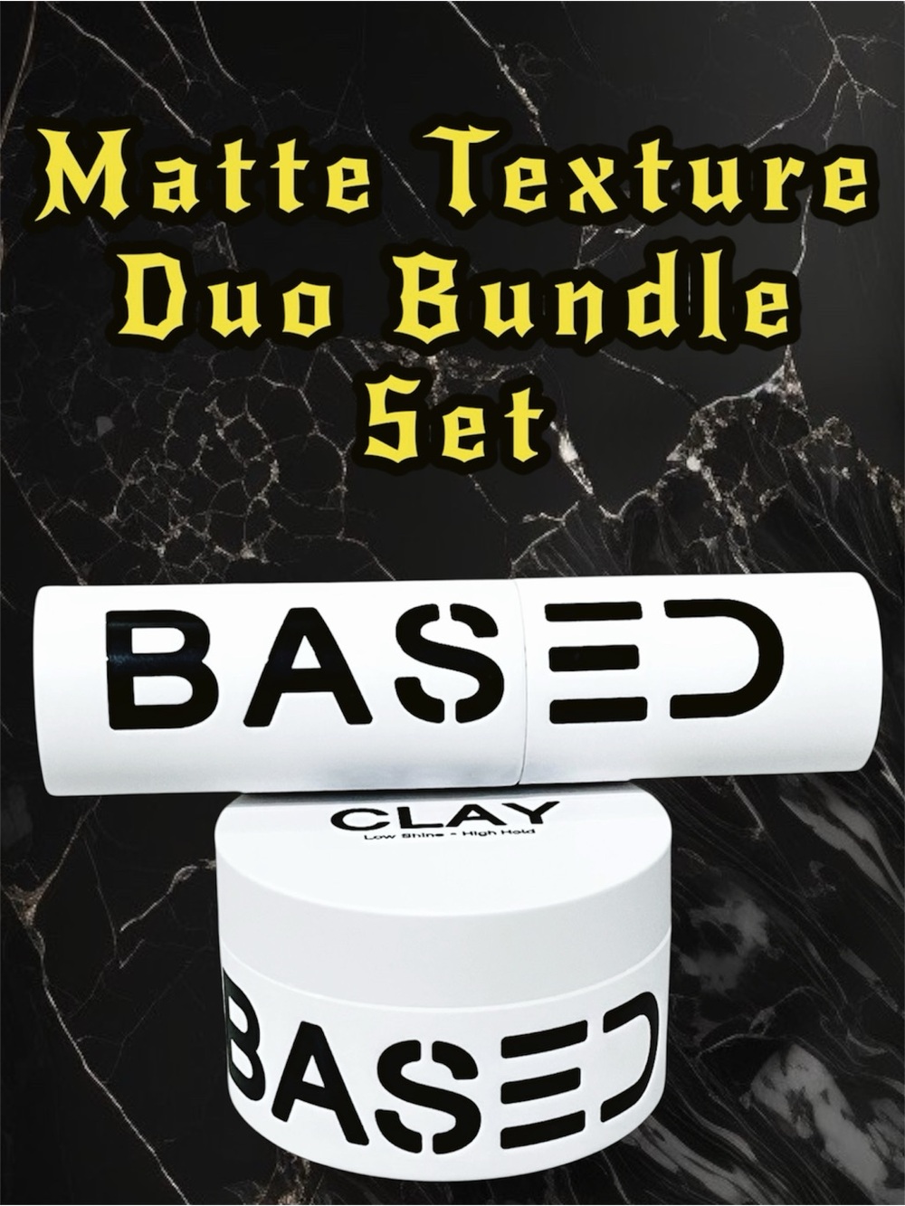 BASED Matte Texture Duo Hair Clay + Powder Volumizing Matte Hold Set Brand New
